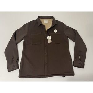 NWT Nomad Sherpa Lined‎ Shacket Men's M Brown Button Front Shirt Jacket